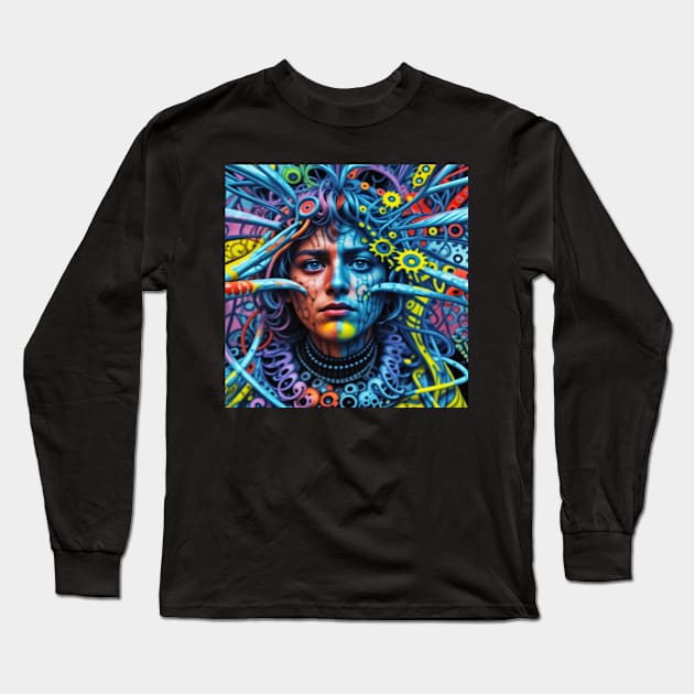 Psyche's Odyssey Long Sleeve T-Shirt by Claude Art Studio